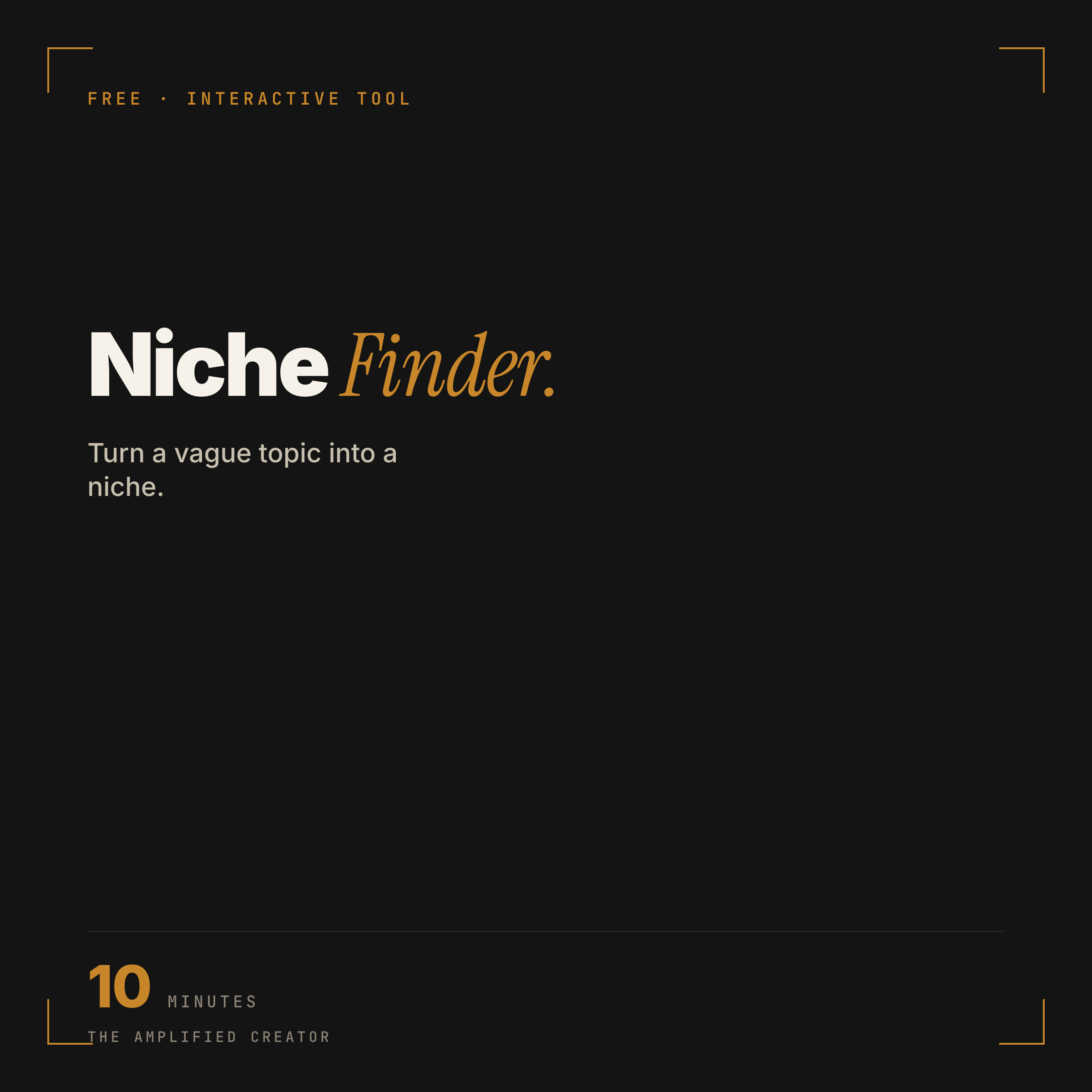 Niche Finder