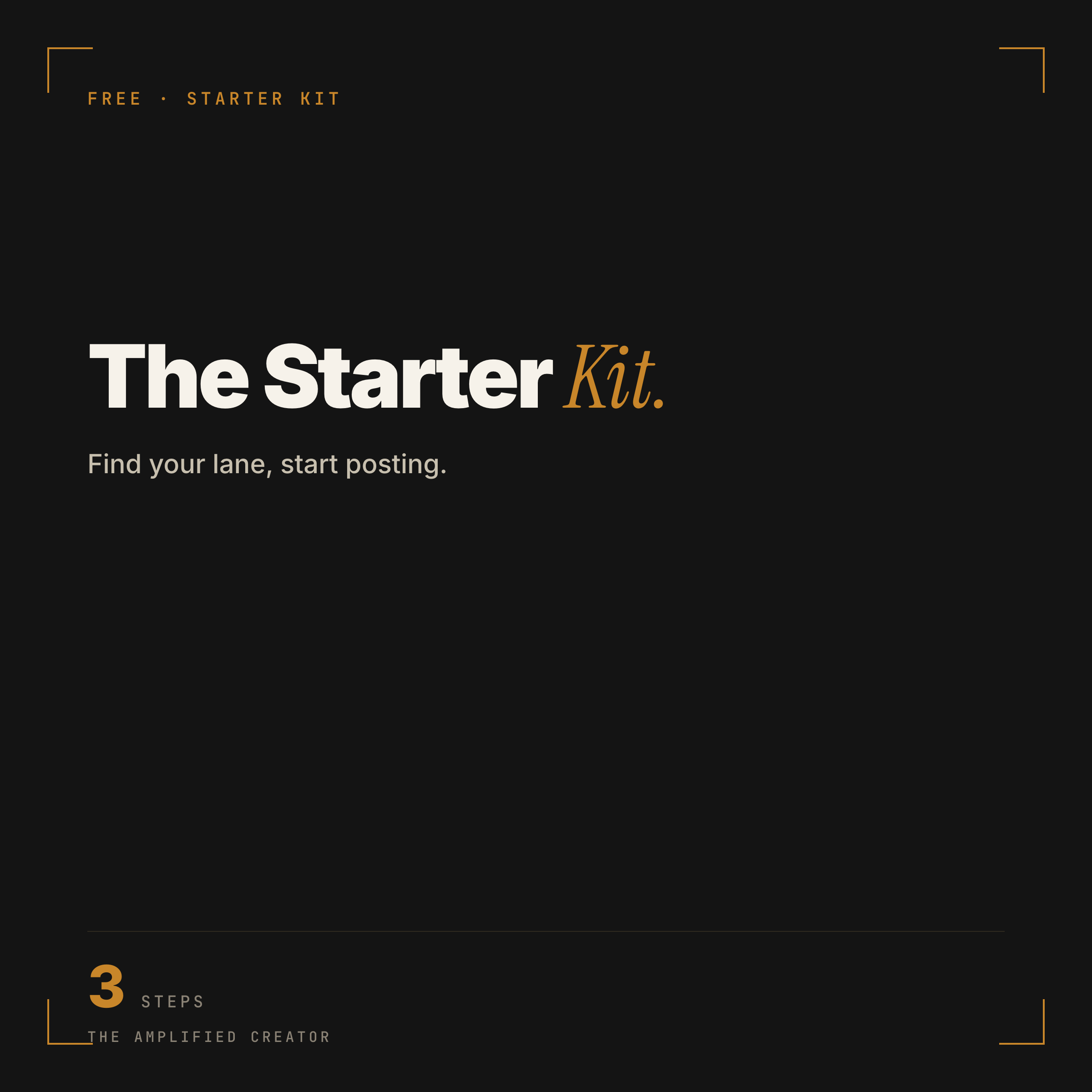 Content Creator Starter Kit